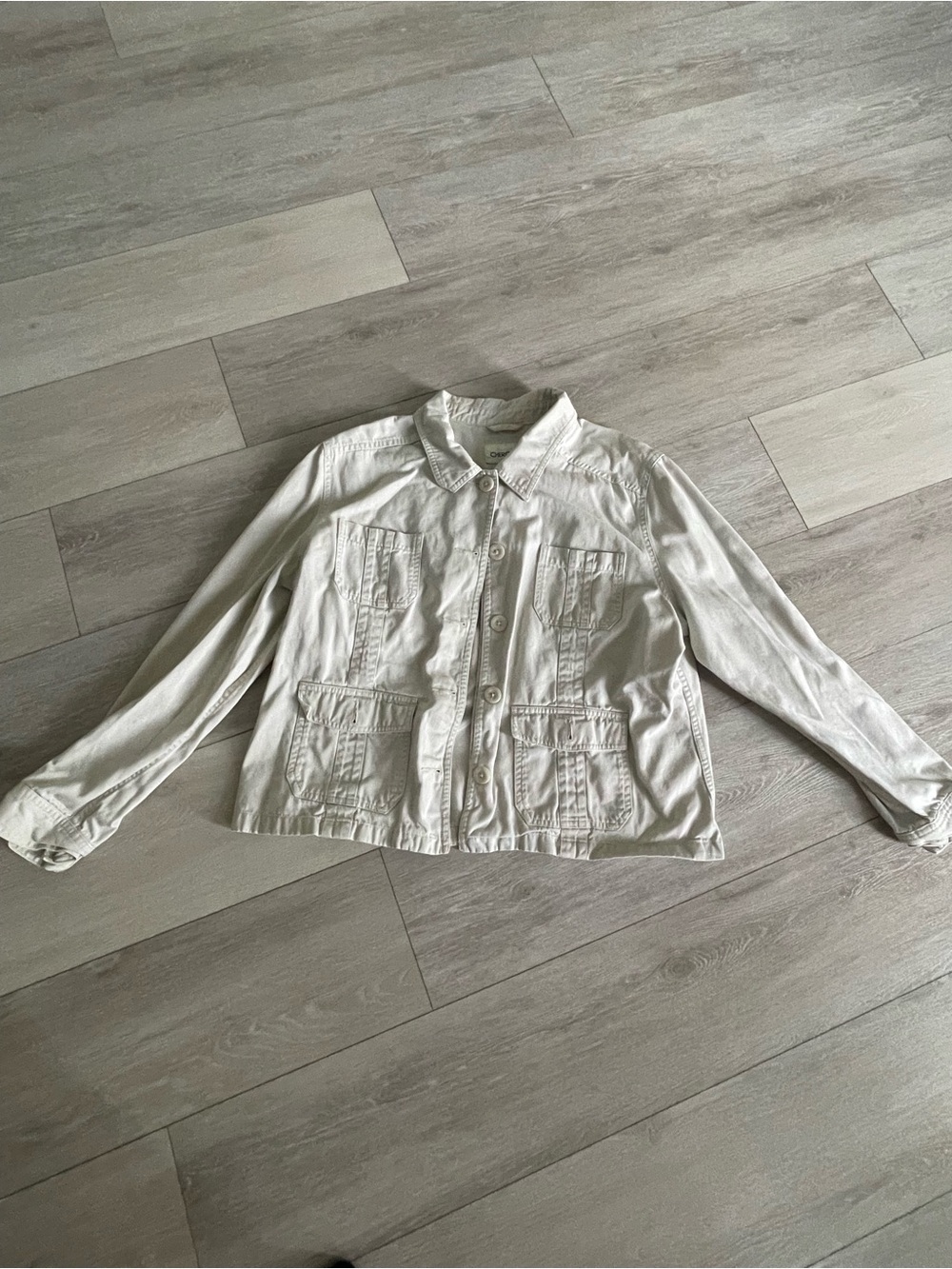 Cherokee Cream Utility Button-Front Jacket for Women